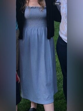 H&M light blue Smocked Top